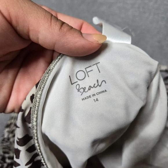 Loft Beach Halter Leopard Print Swimsuit - Picture 5 of 6